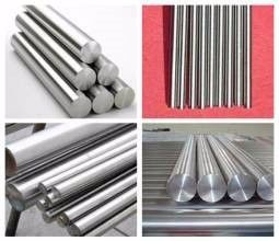 Bright Stainless Bar Stock , Solid Stainless Steel Rod Customized Length 5.5-250mm Dia